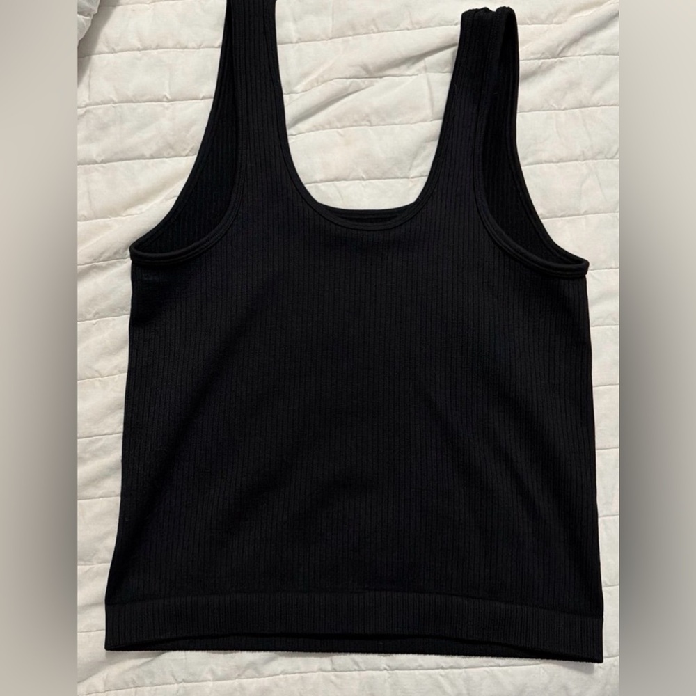 a new day Black Stretch Ribbed Tank Top